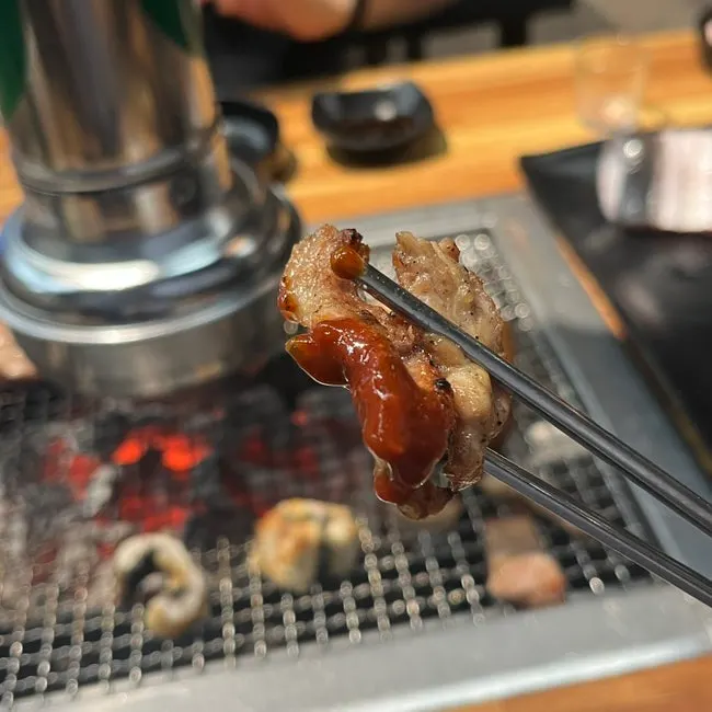 A thick piece of grilled eel