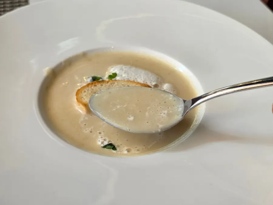 Potato cream soup, the soup of the day