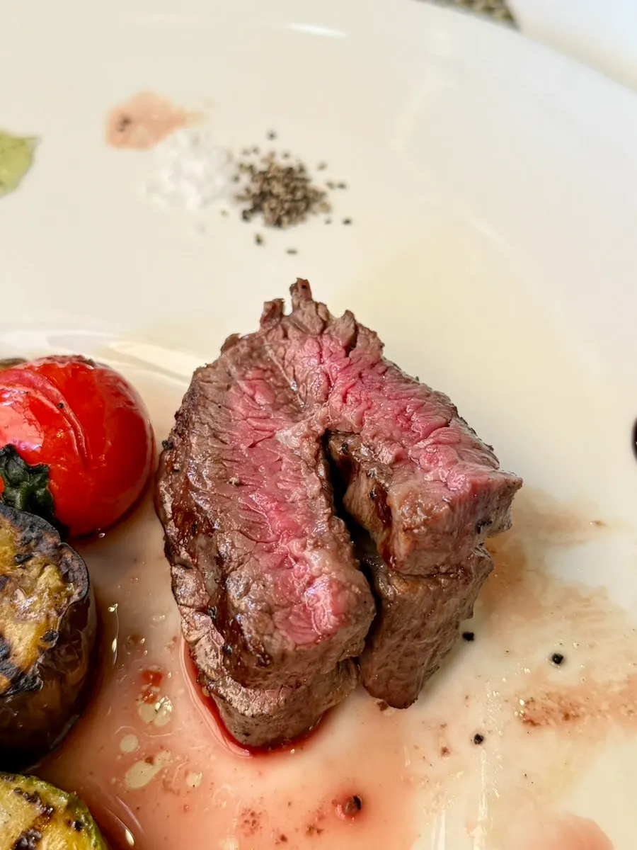 Wagyu steak cooked medium-rare