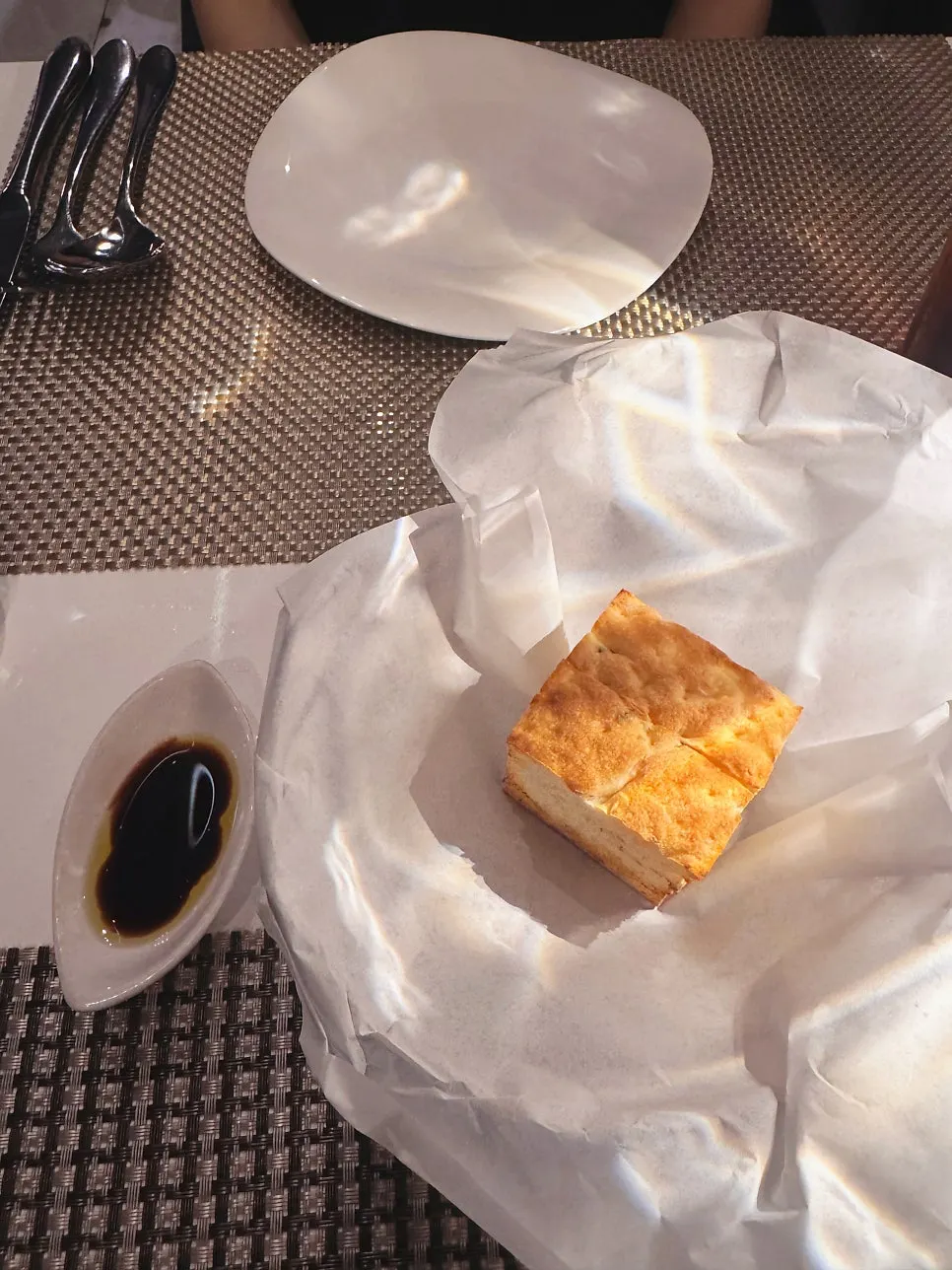 Sauces served alongside the pre-meal bread