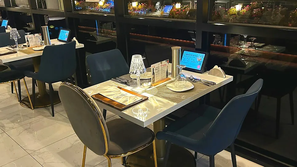 Separate private room seating inside the restaurant