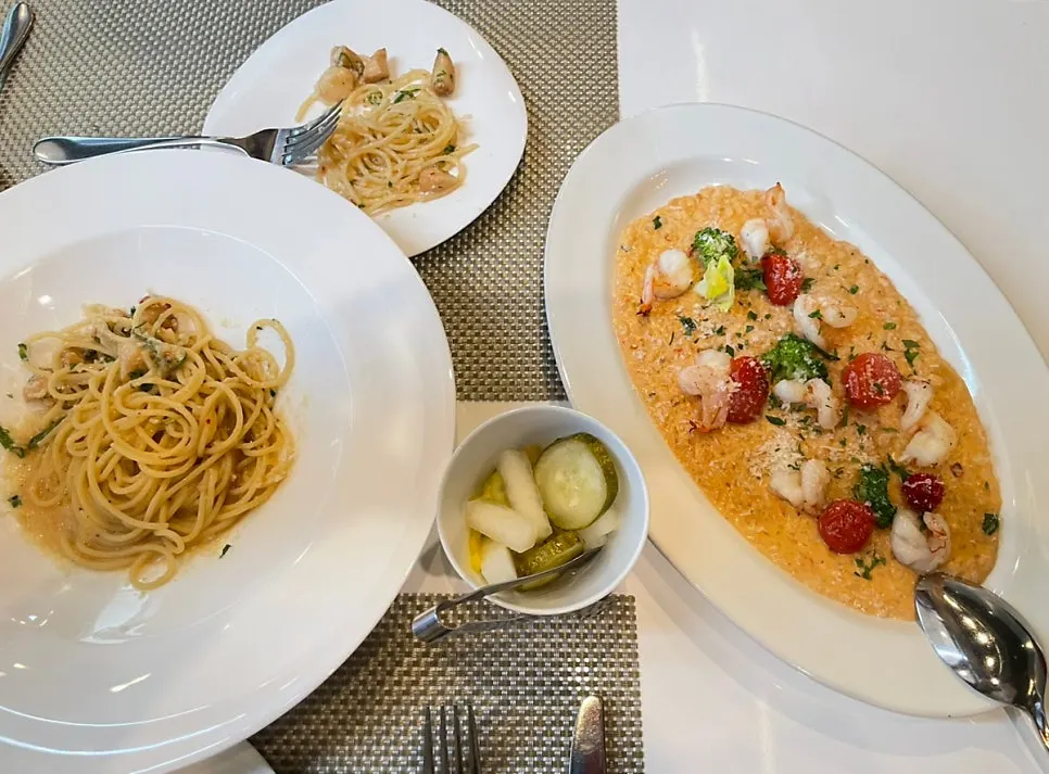 Creamy risotto with shrimp