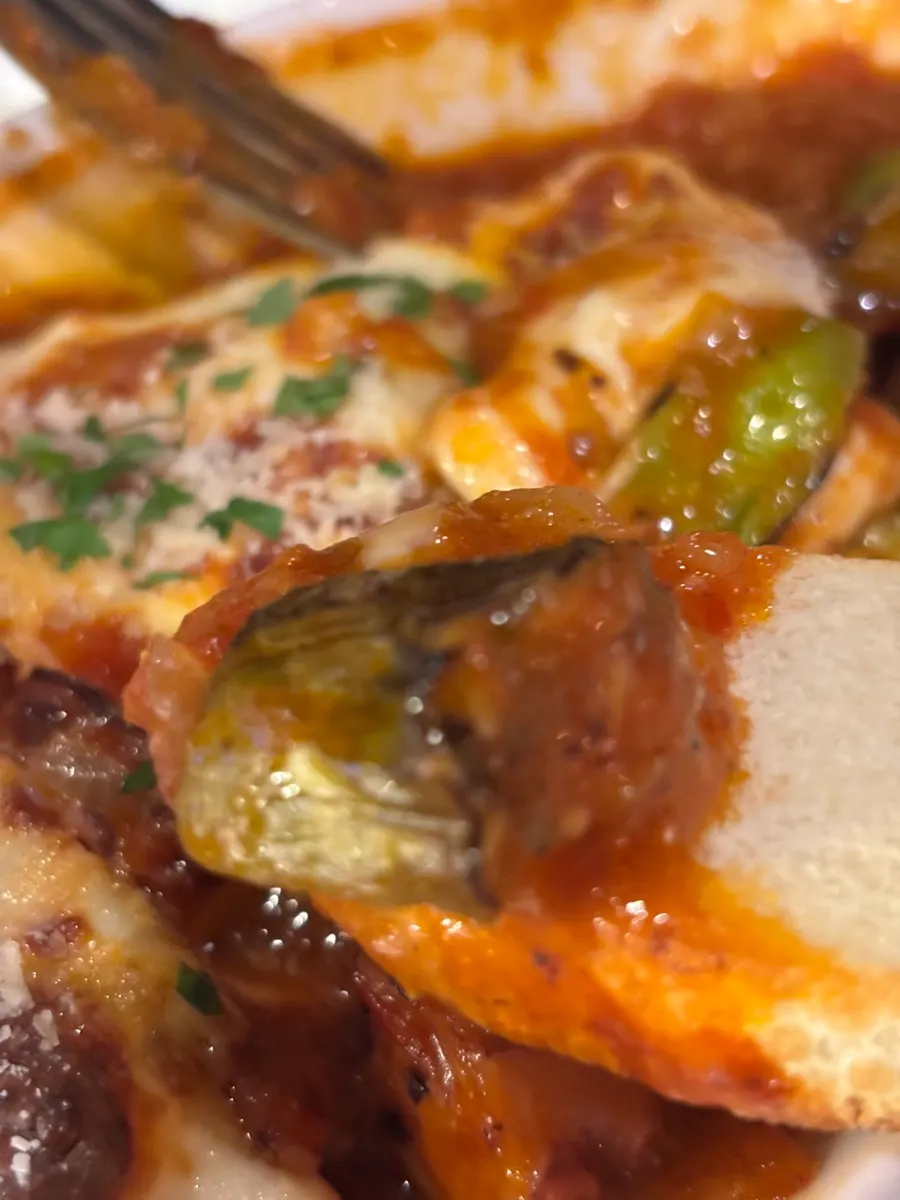 Wild octopus gratin dish