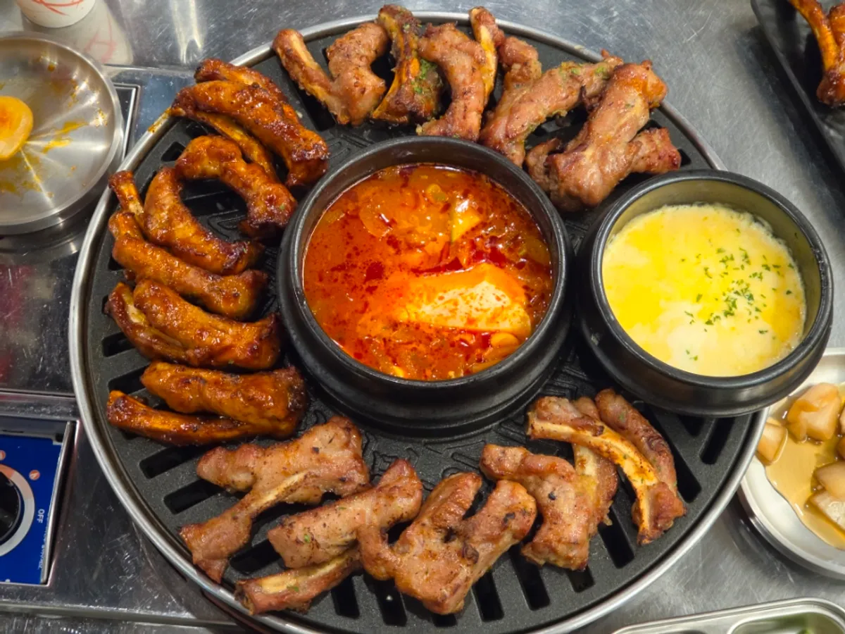 소금 마늘 매운 쪽갈비