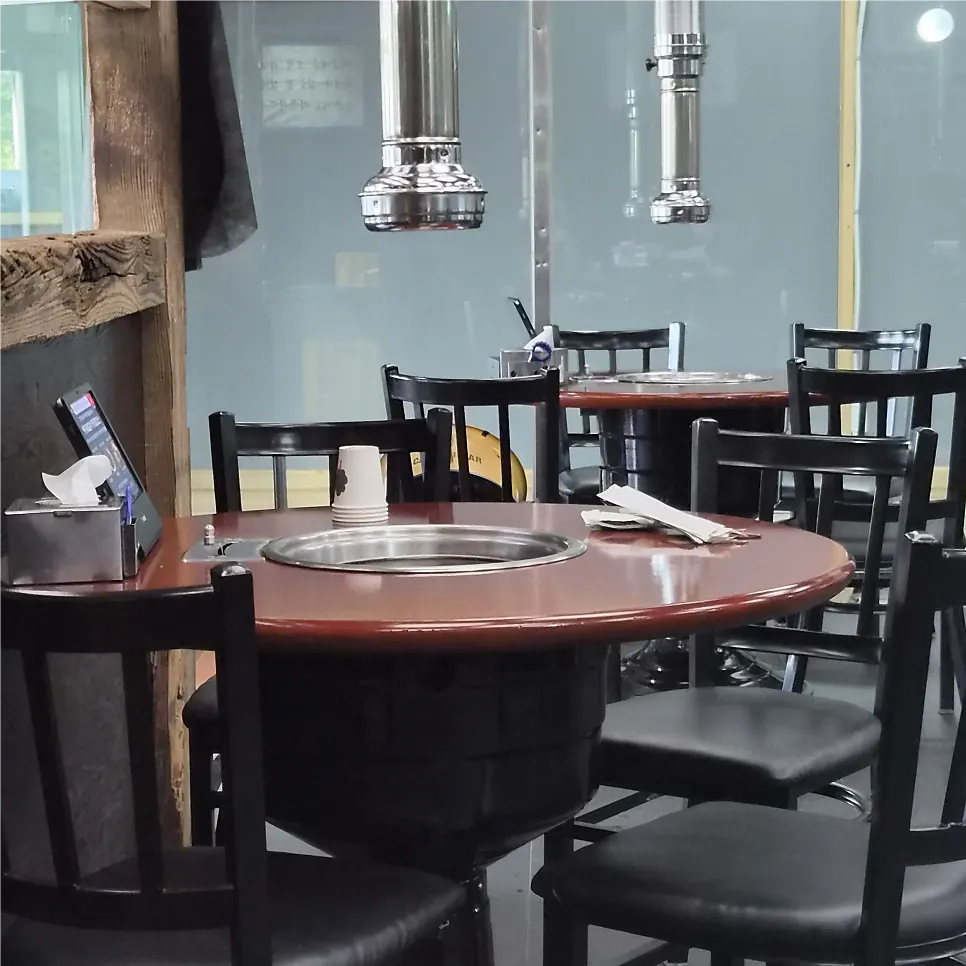 Seating at a neighborhood meat restaurant