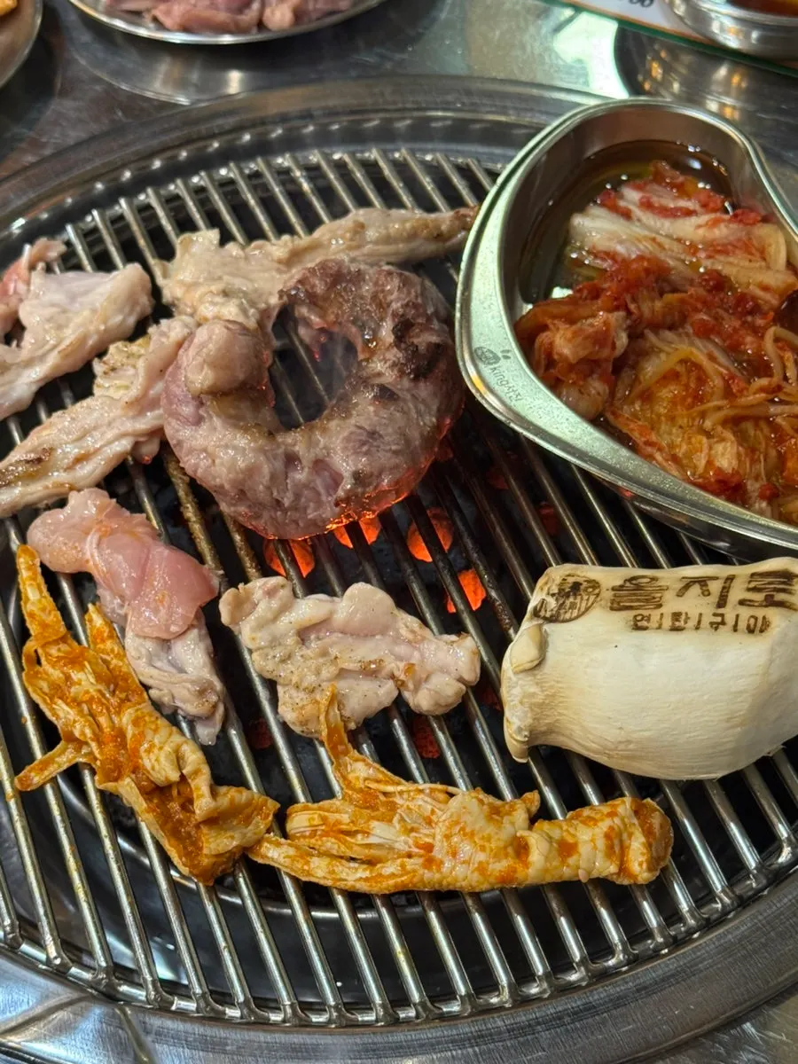 Plate of raw fresh Korean pork skirt steak