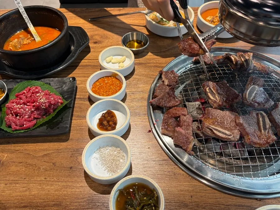 Beef meal spread at Yangsimso