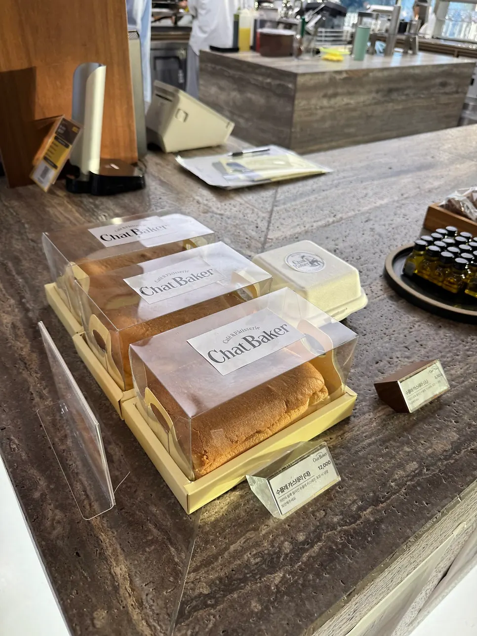 Bakery area displaying a variety of breads