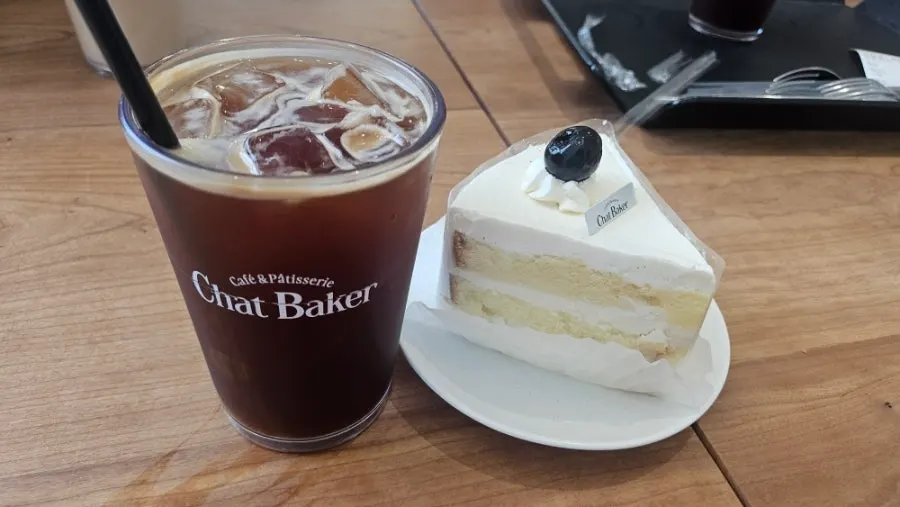 A cup of iced americano at Chat Baker
