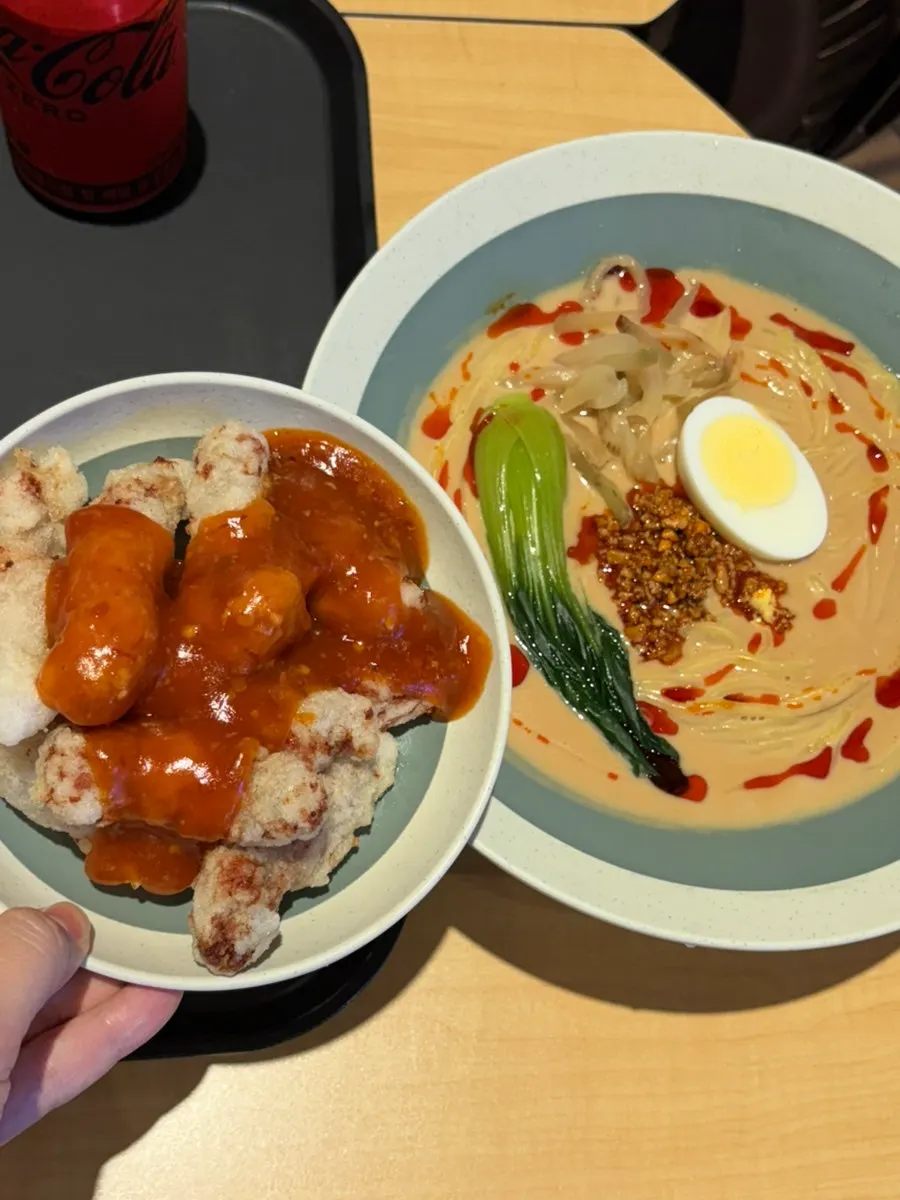 Uni jajang sauce and noodles