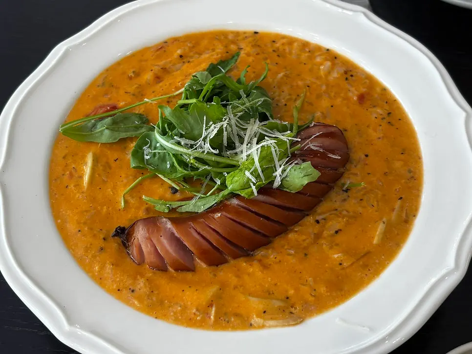 A plate of rosé risotto