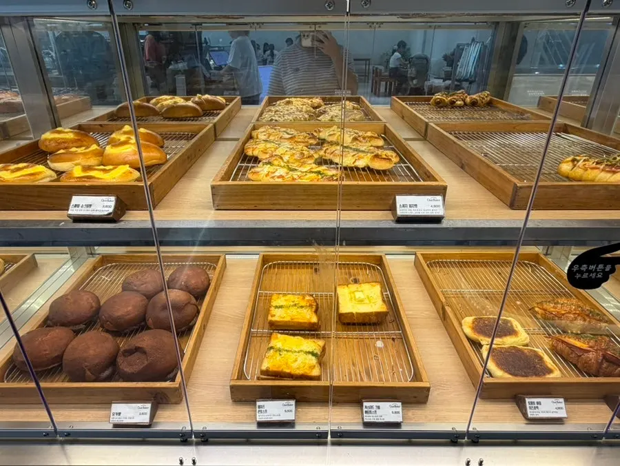 Freshly baked bread on display