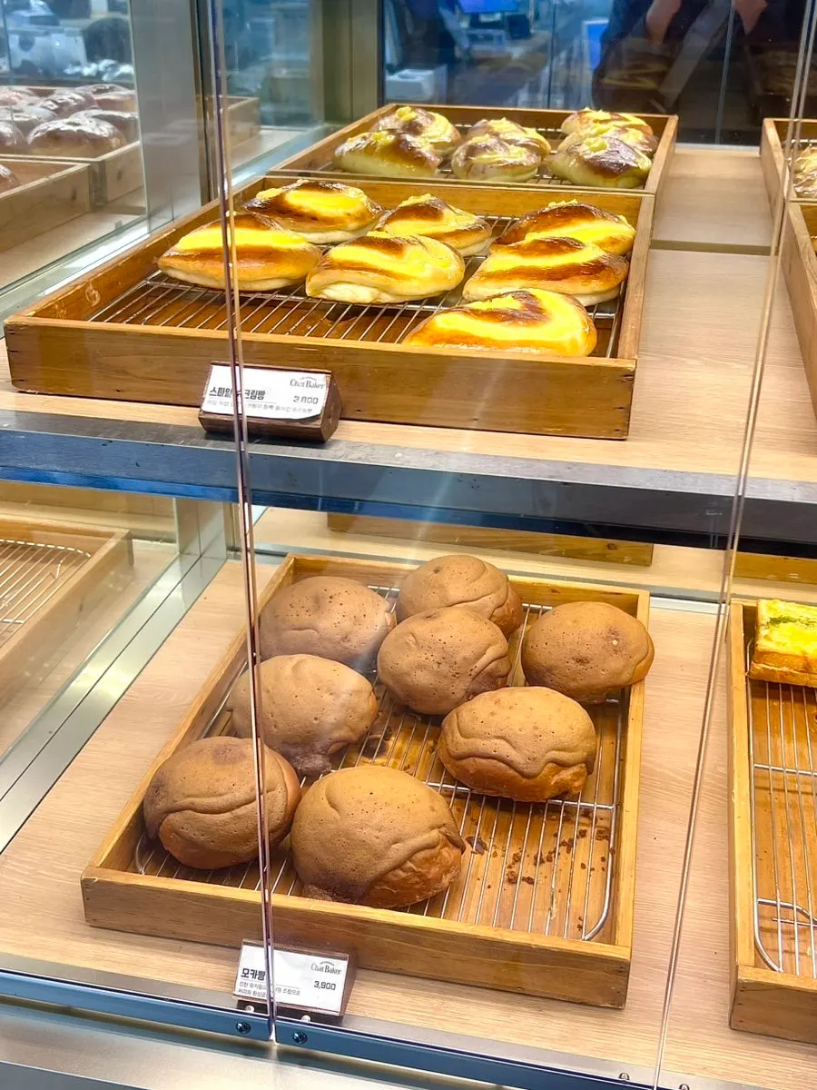 Mont blanc and other desserts on display
