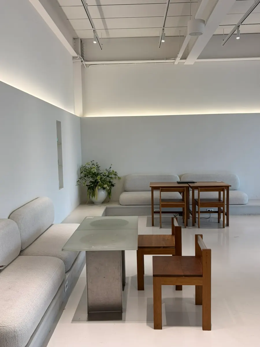 Clean café interior design