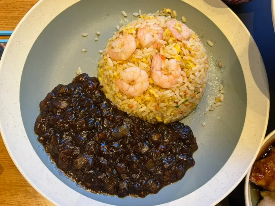 Chibao's jjajangmyeon topped with black bean sauce