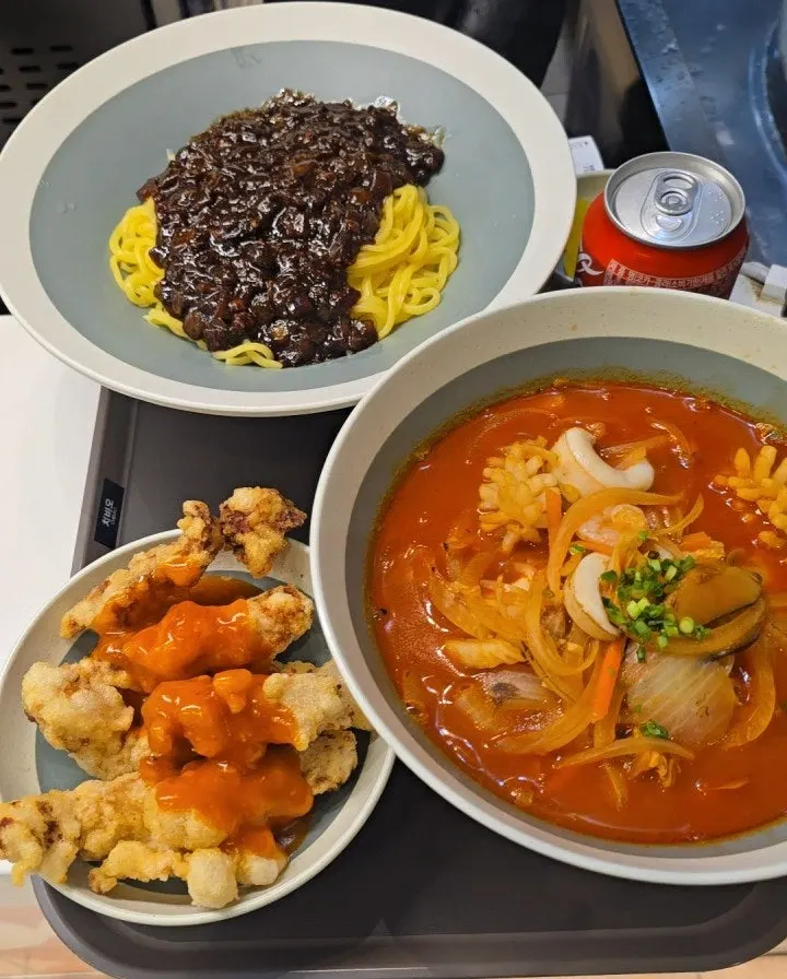 치바오 커플세트 짜장 짬뽕 미니칠리탕수육 구성