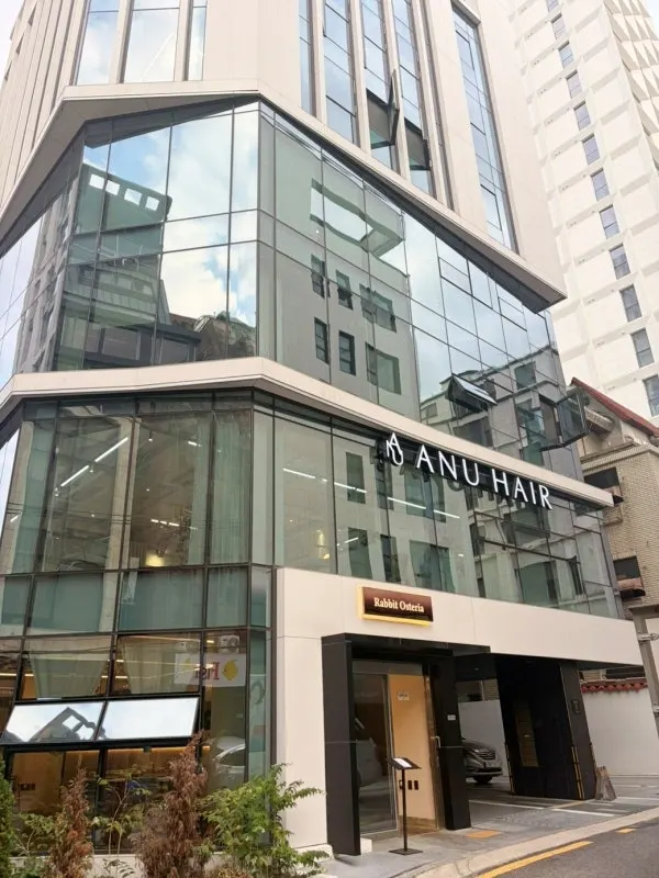 Exterior of the building housing Anew Hair Cheongdam Main Branch