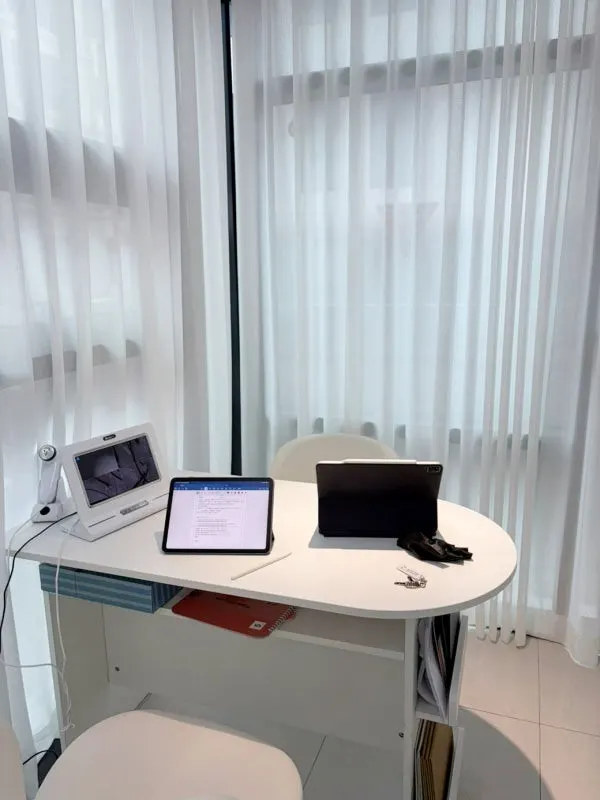 Hair consultation held in a separate consulting room