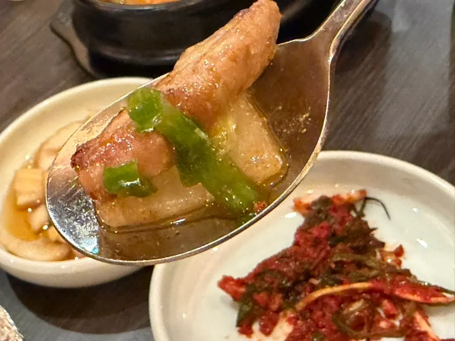 Gopchang dinner enjoyed with my husband