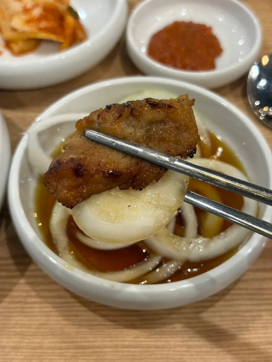 2인분 주문한 양념돼지갈비 식사