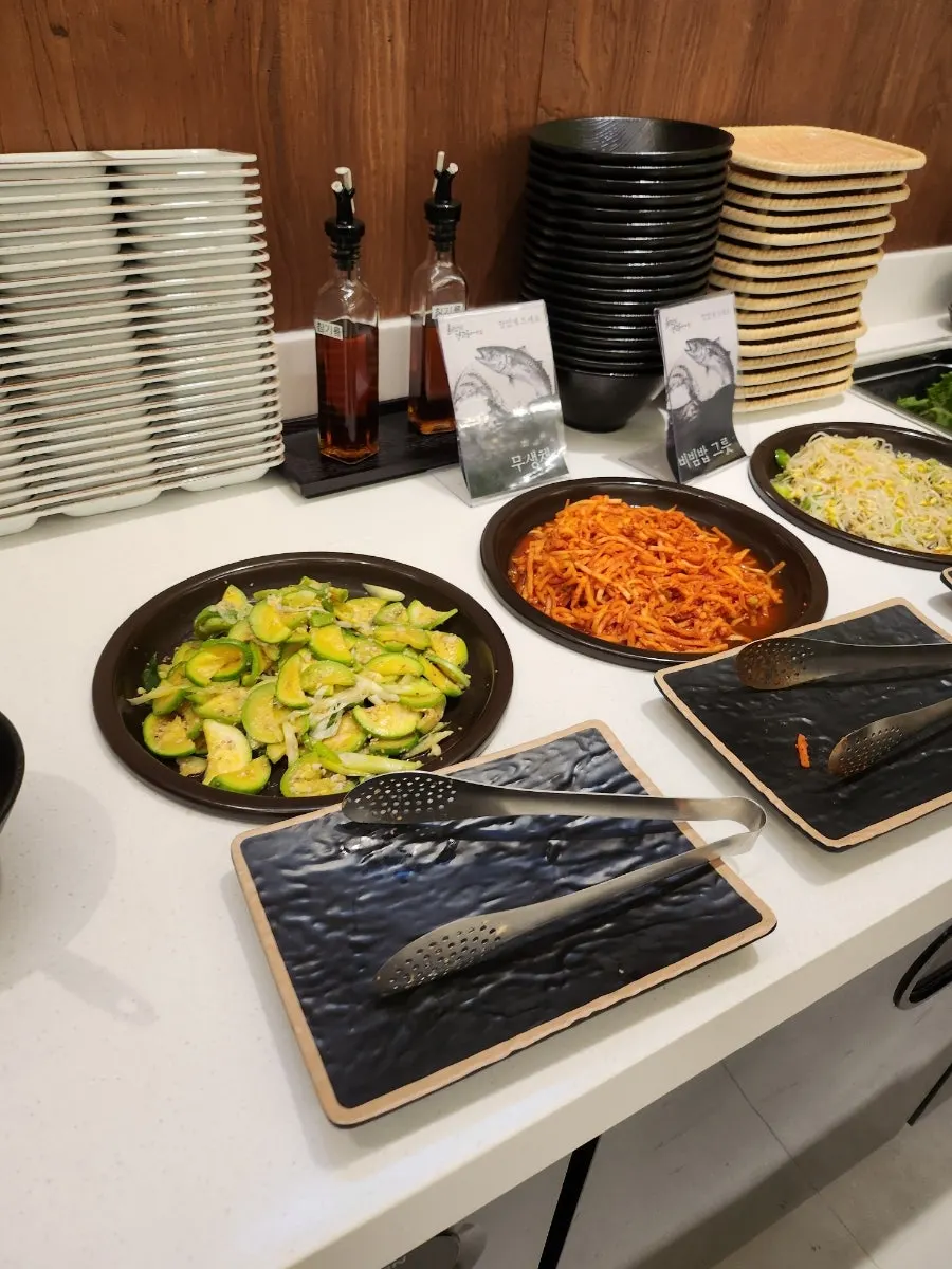 Neatly plated side dishes