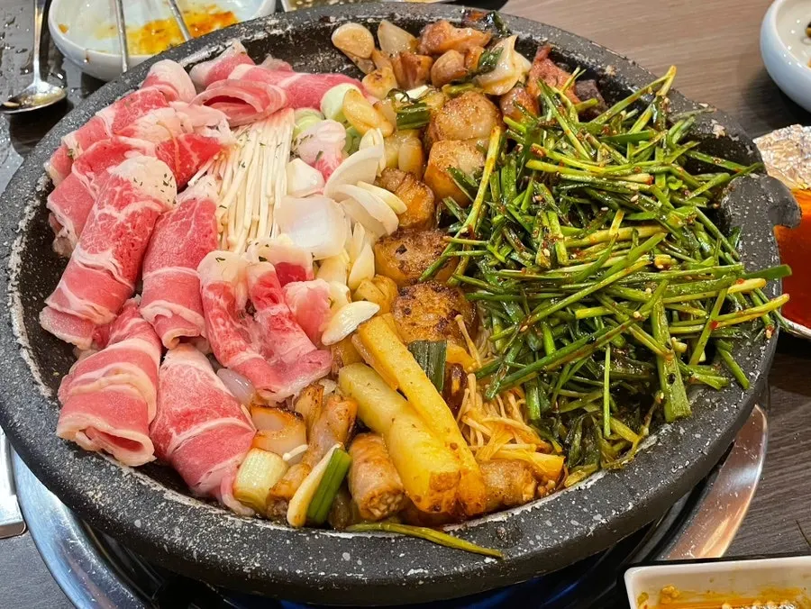 Grilled beef belly from the reservation event