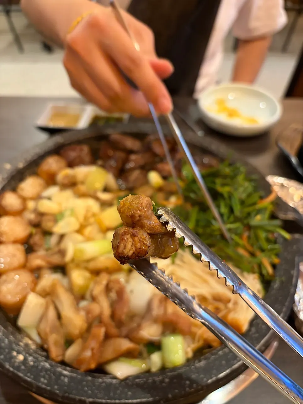 서비스로 받은 염통 구이
