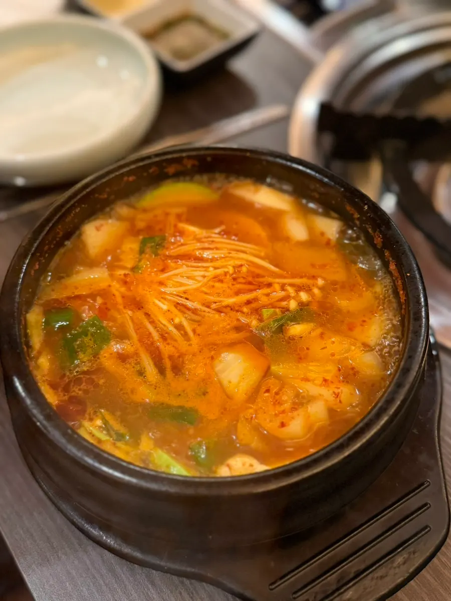 Complimentary soft tofu stew at Ilmigop