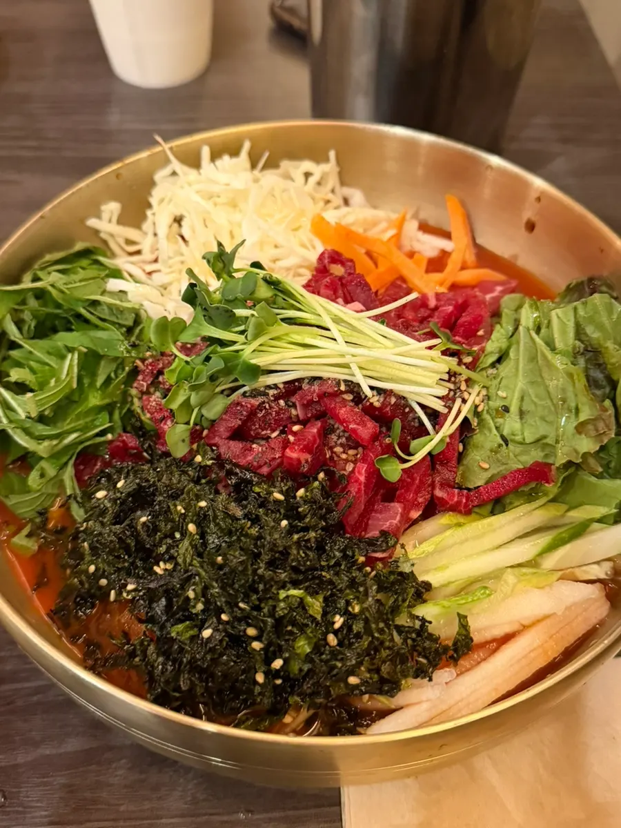 A grilled piece of gopchang