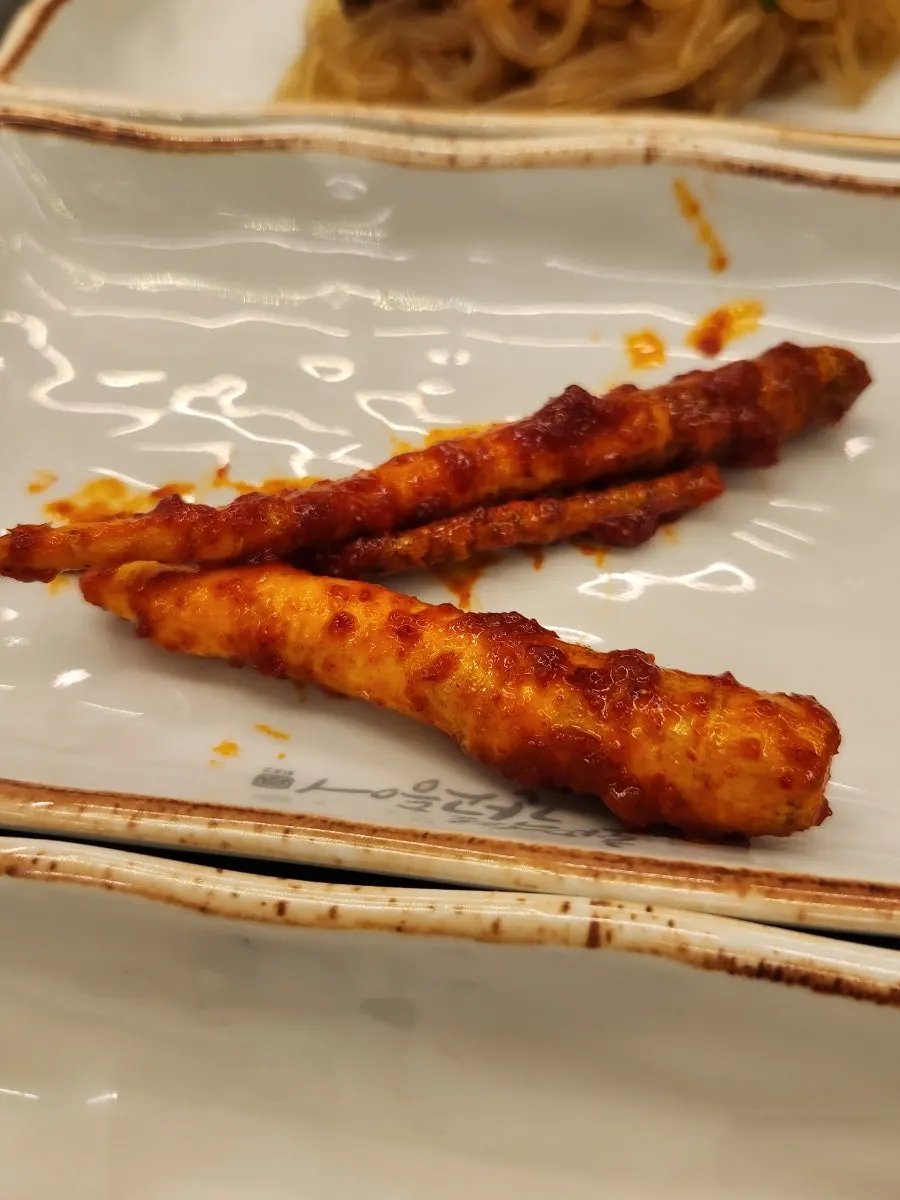 自分で盛った季節のナムルの皿