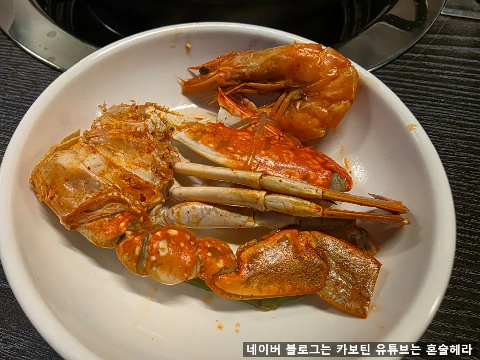 A piece of plump in-season blue crab