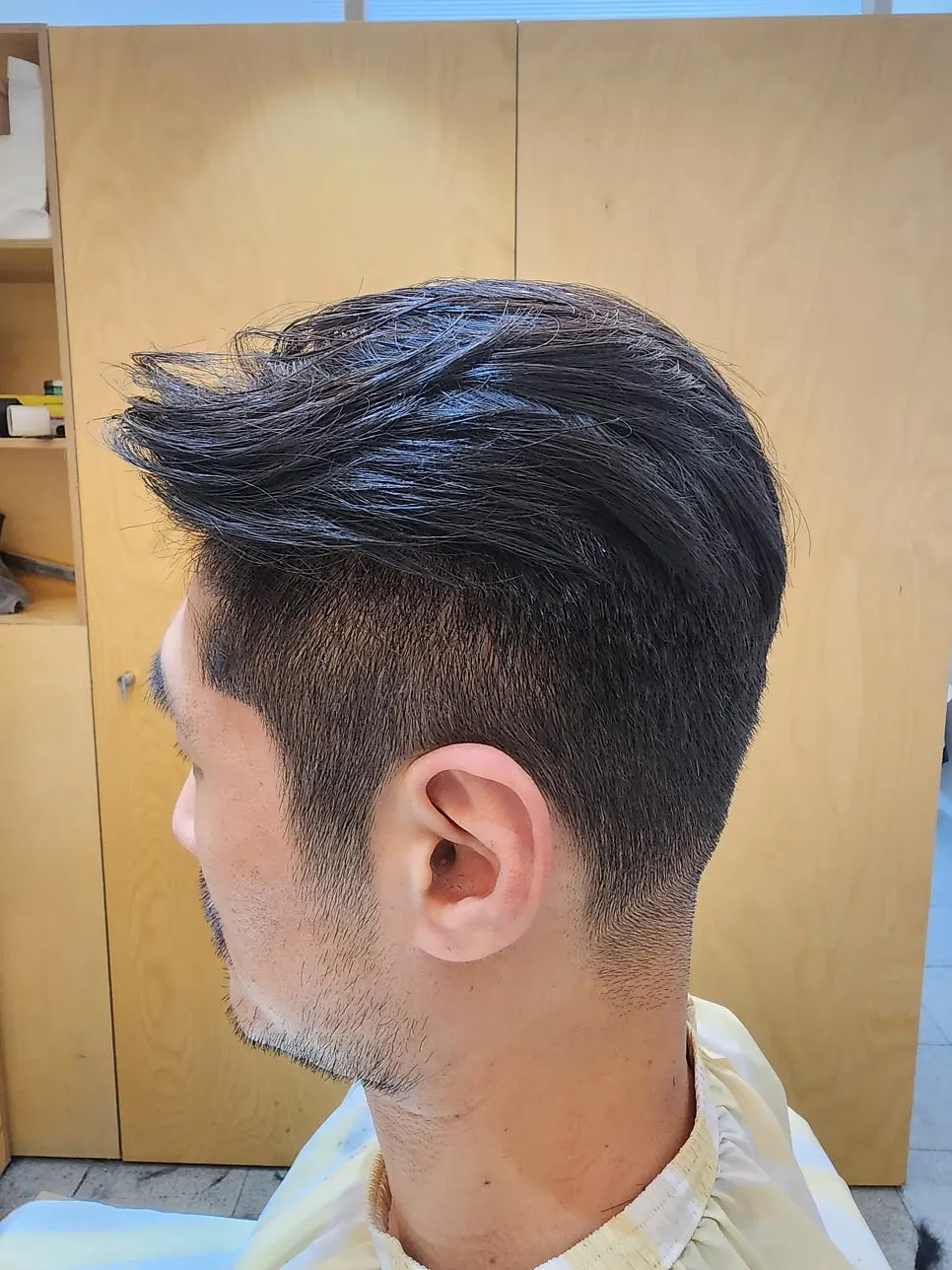 Shampoo being done right in the chair