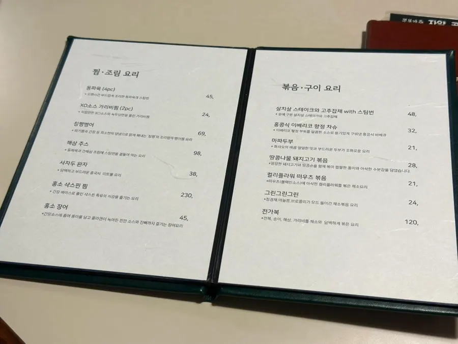 Bobo Sikdang menu information