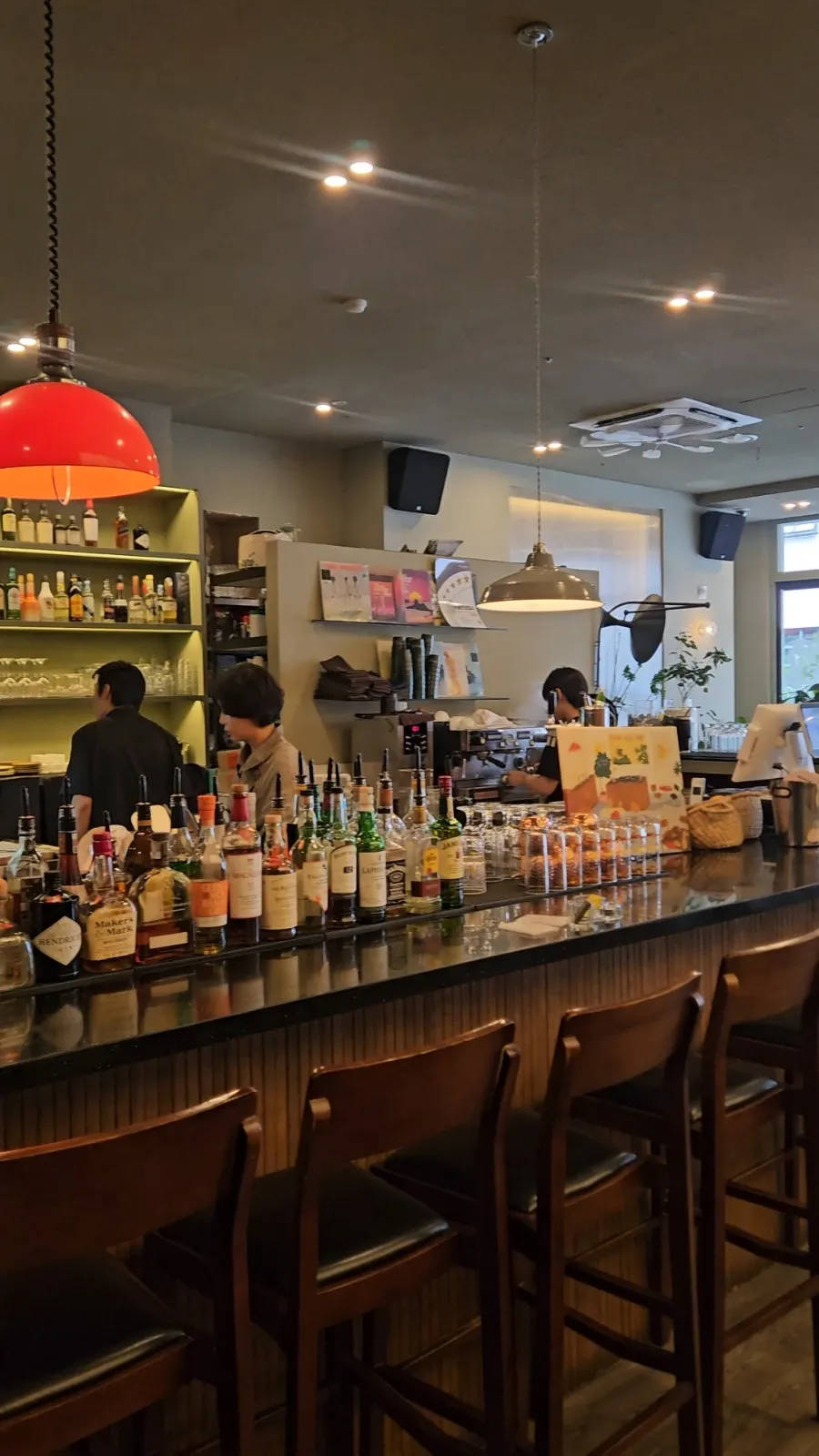 Neatly arranged interior of the brunch café