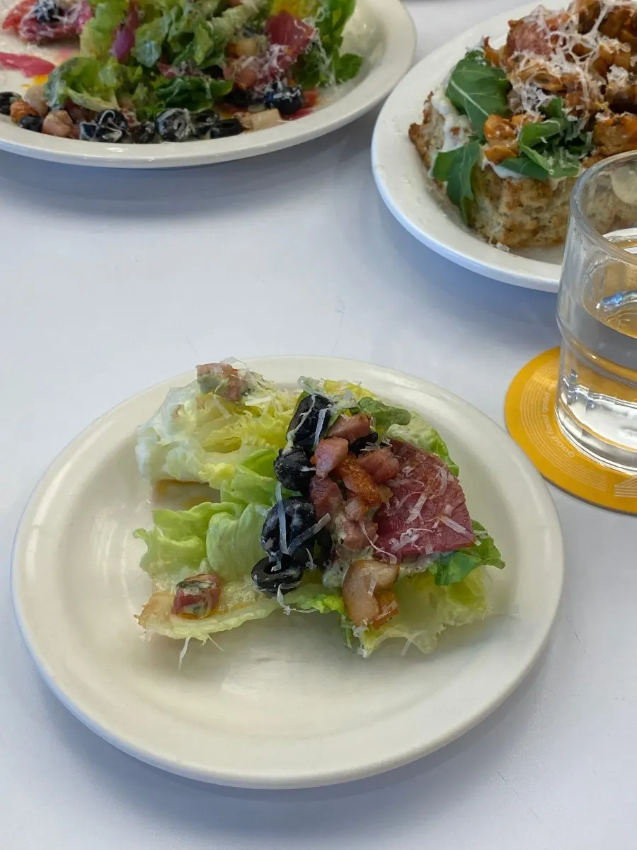 Bacon wasabi romaine salad