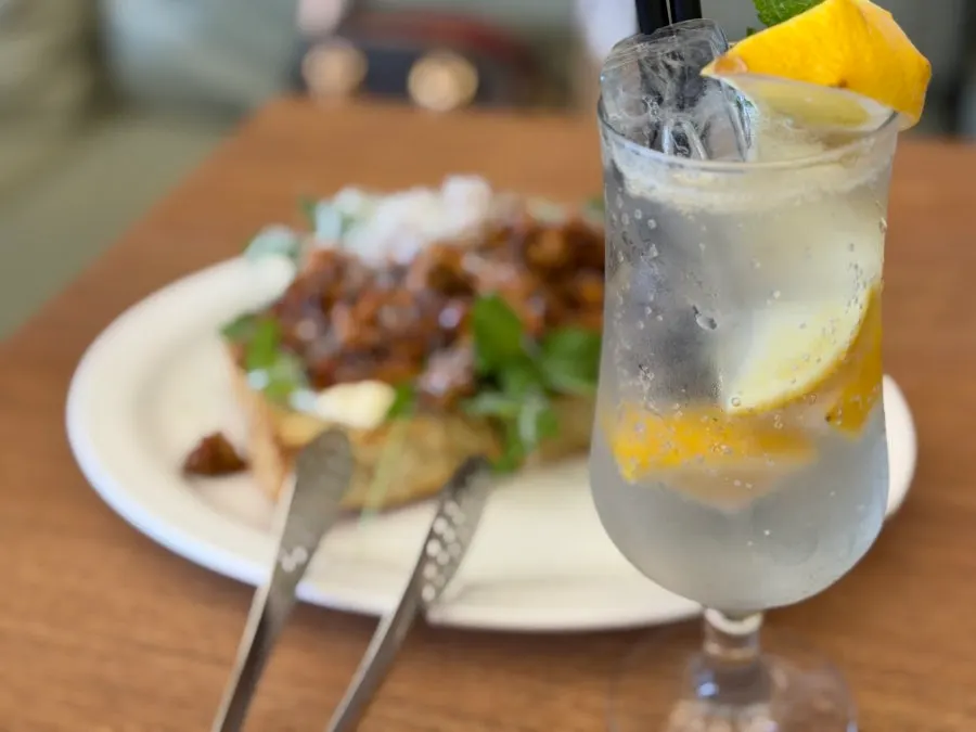 Lemonade ordered with pasta
