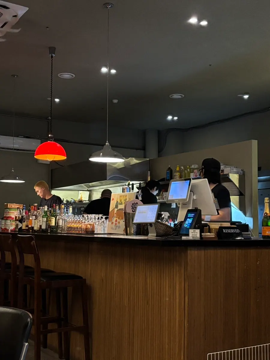 Warm, vintage interior at Mild High Club Apgujeong Branch