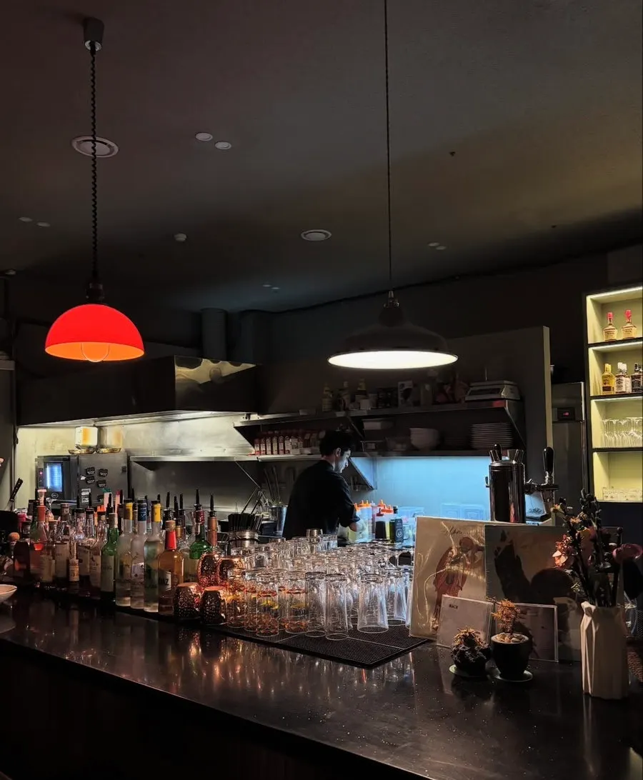 Softly lit space at Mild High Club Apgujeong Branch