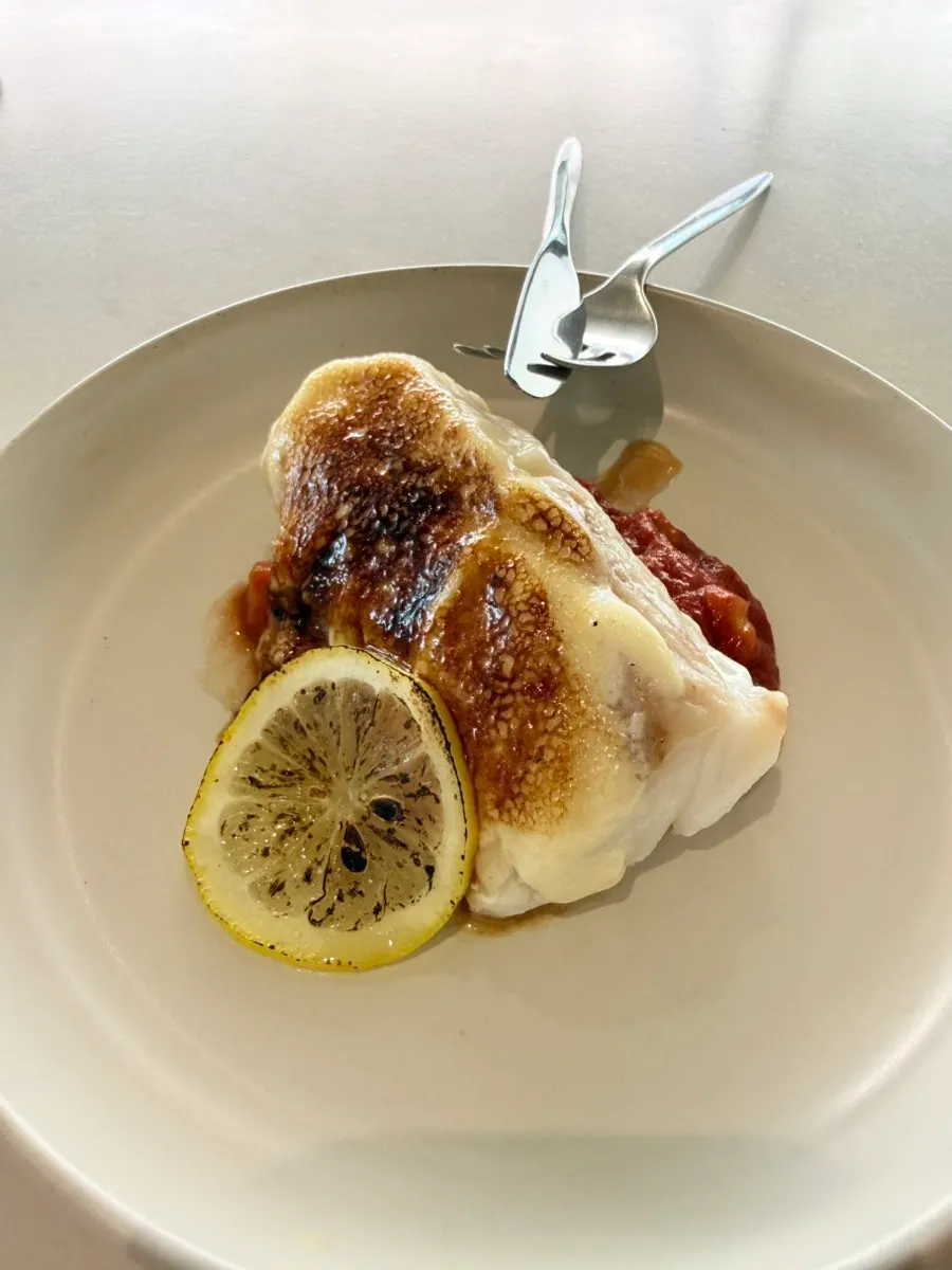 Honey cod and pasta brunch spread