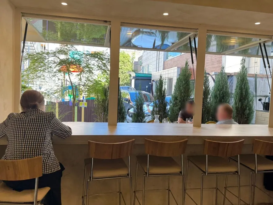 Overview of seating inside Le Bon Goûter