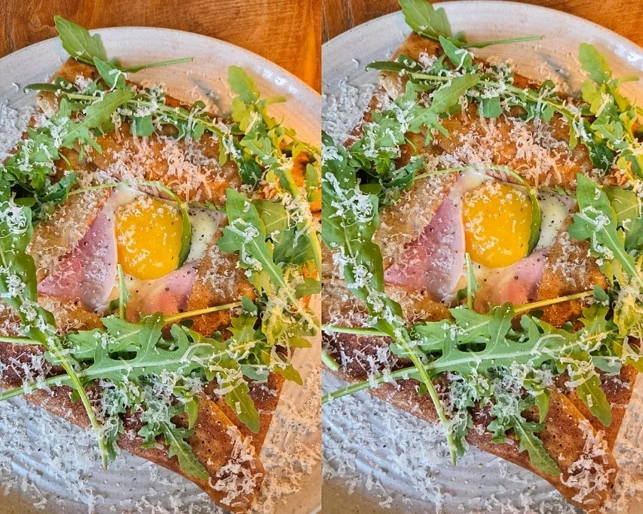 Jambon cheese galette and pasta order