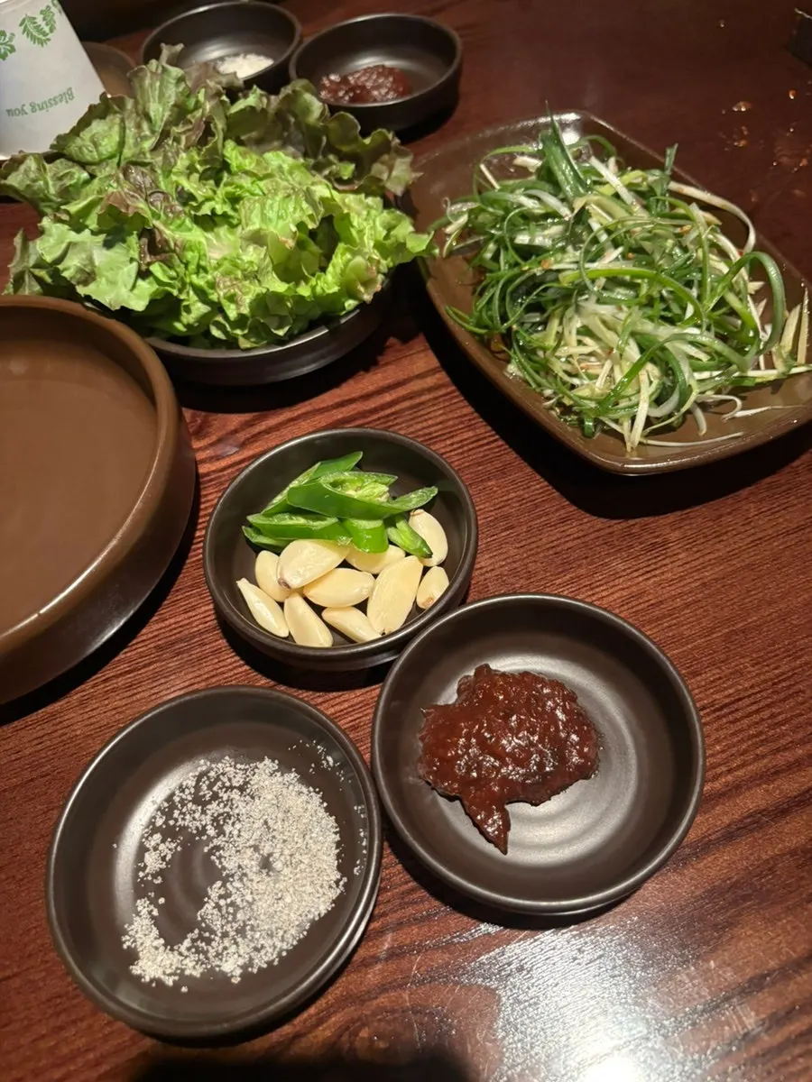 Coarse salt and special ssamjang