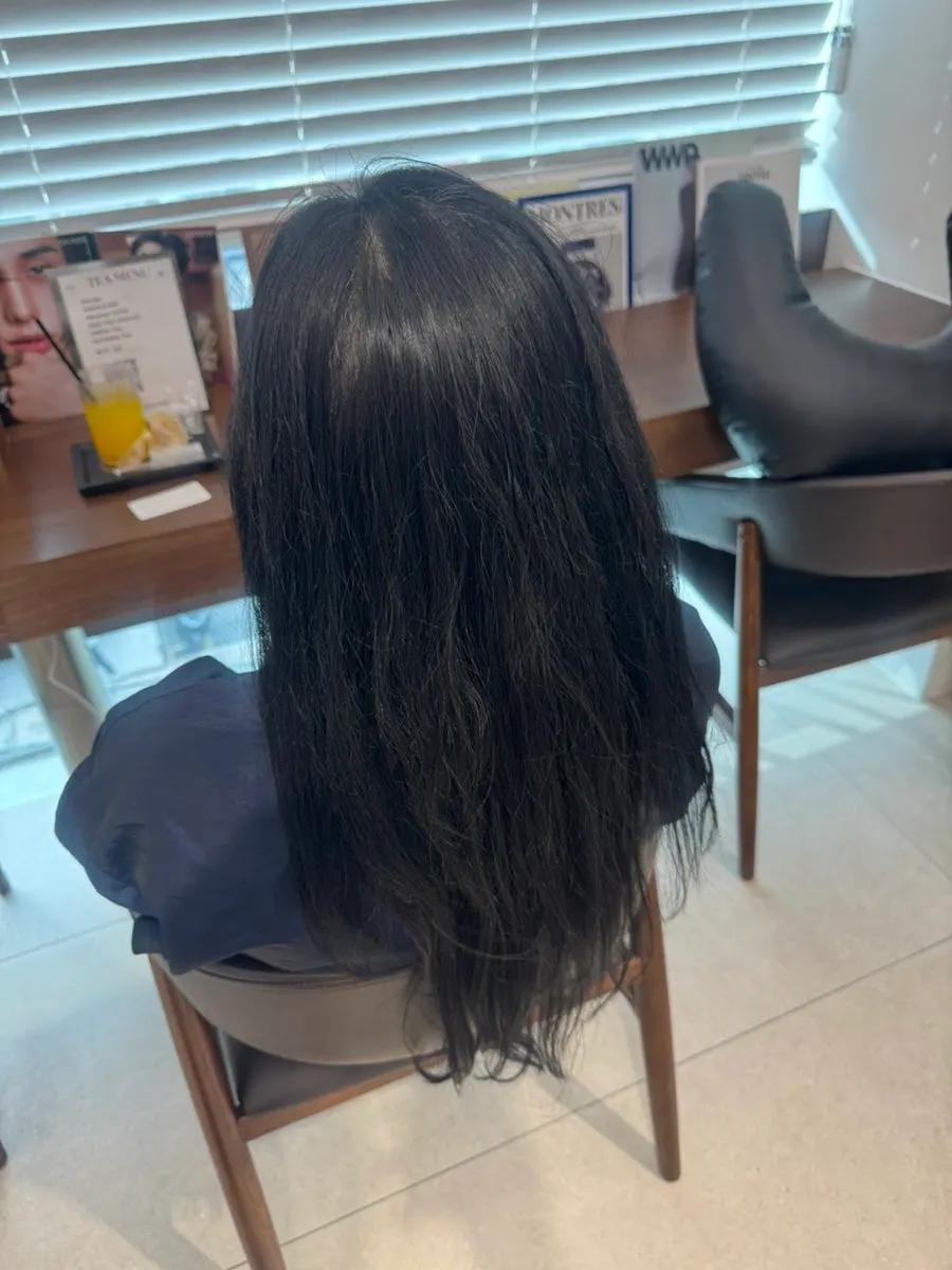 클리닉 전 푸석한 머리끝 비포 모발 상태