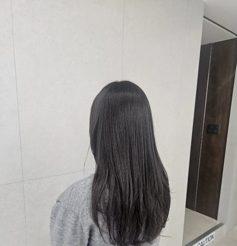 드라이 후 레이어드컷 스타일 이미지