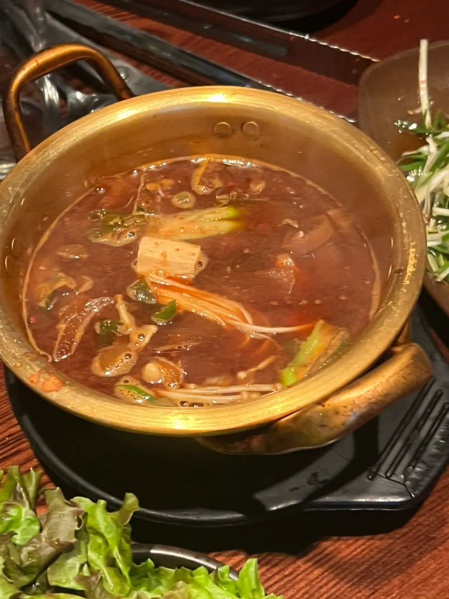 Gangneung-style doenjang stew with a makjang base