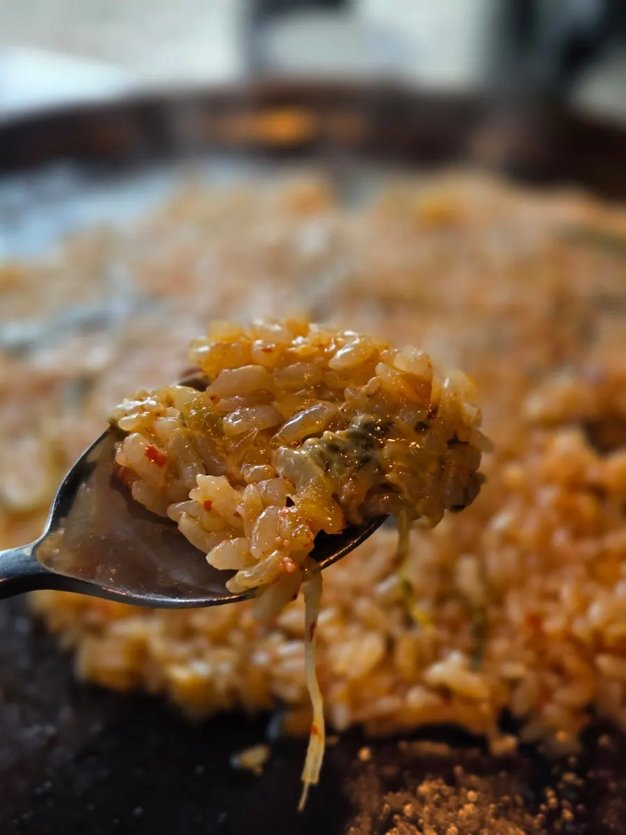 Fried rice to finish a meat meal