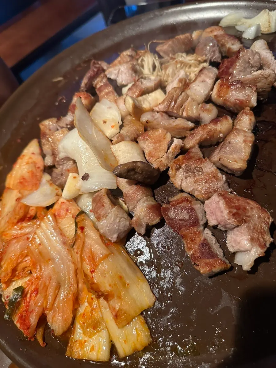 Kimchi on the clay grill