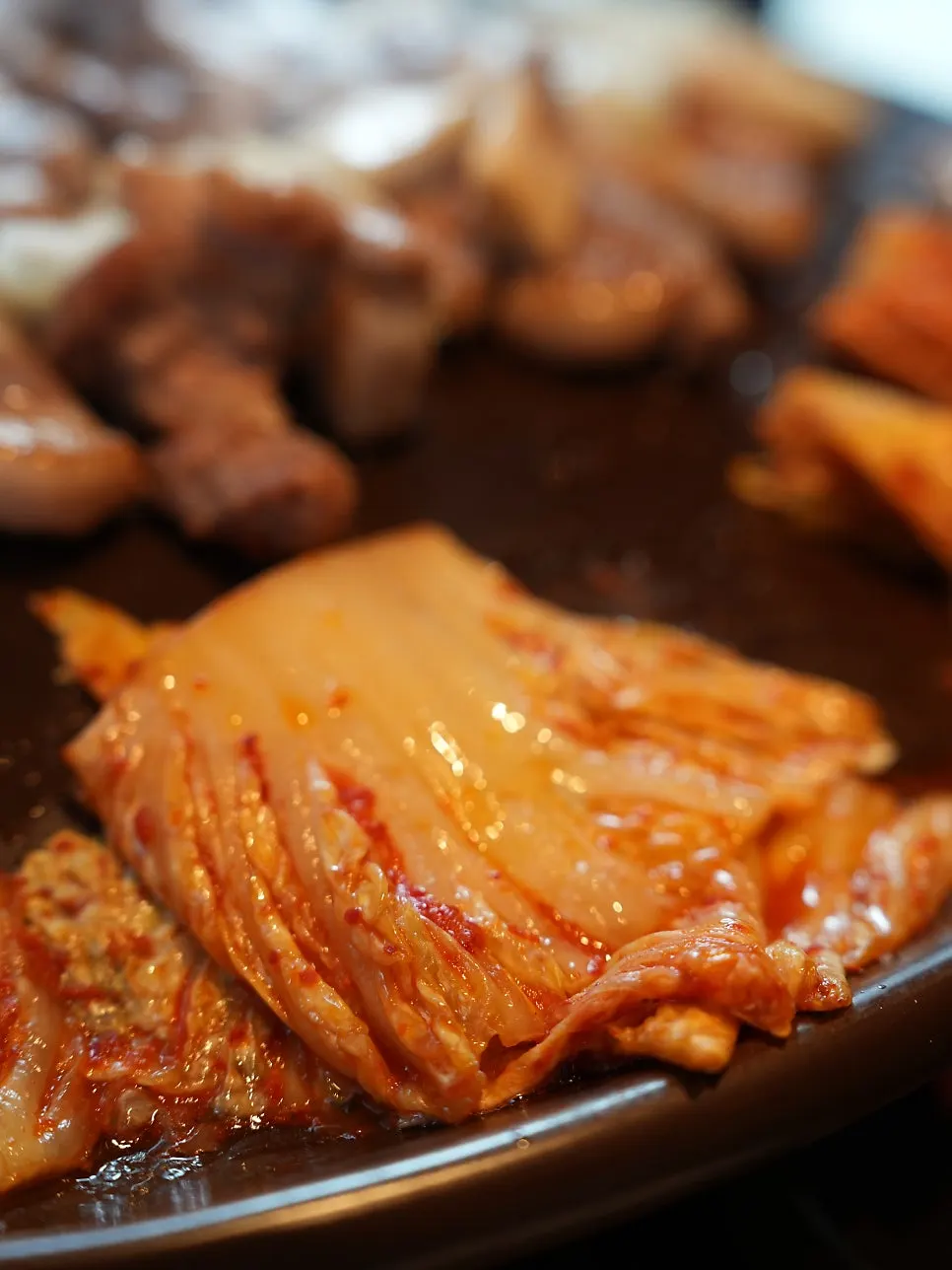 Apgujeong pork belly grilled by a staff member