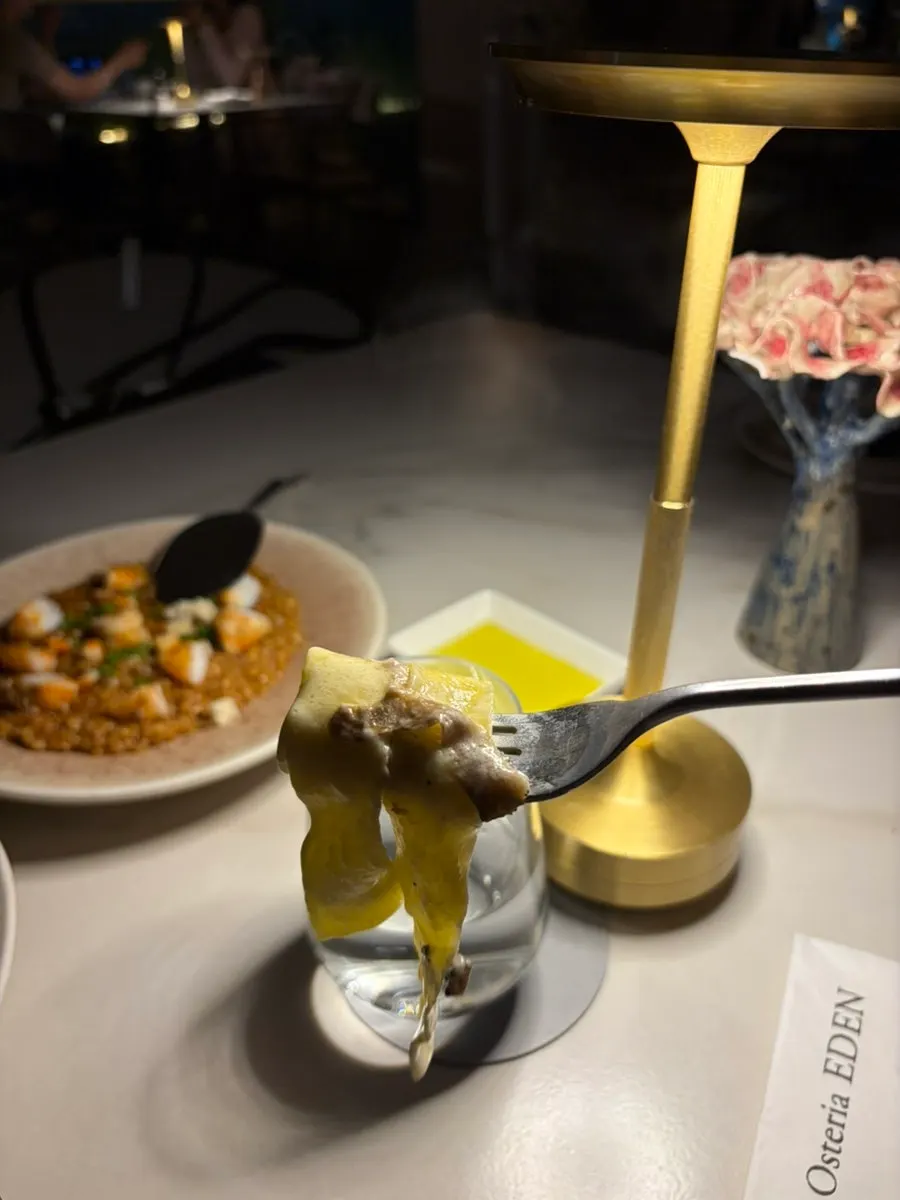 Truffle pasta tossed in sauce