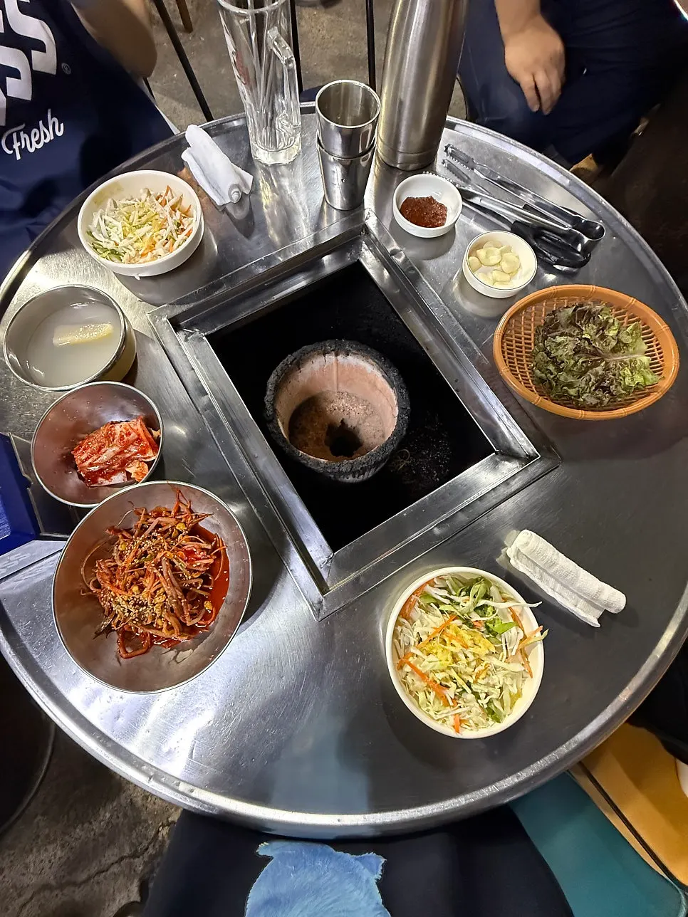 Sign showing self-serve notice and ingredient origins